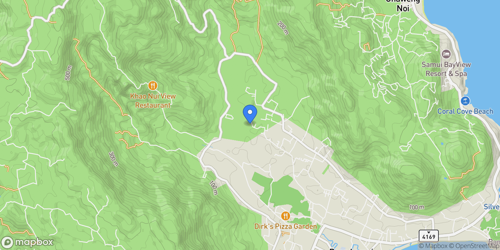 Map showing Lamai, Ko Samui District, Surat Thani, Thailand, Koh Samui, Surat Thani, Thailand.