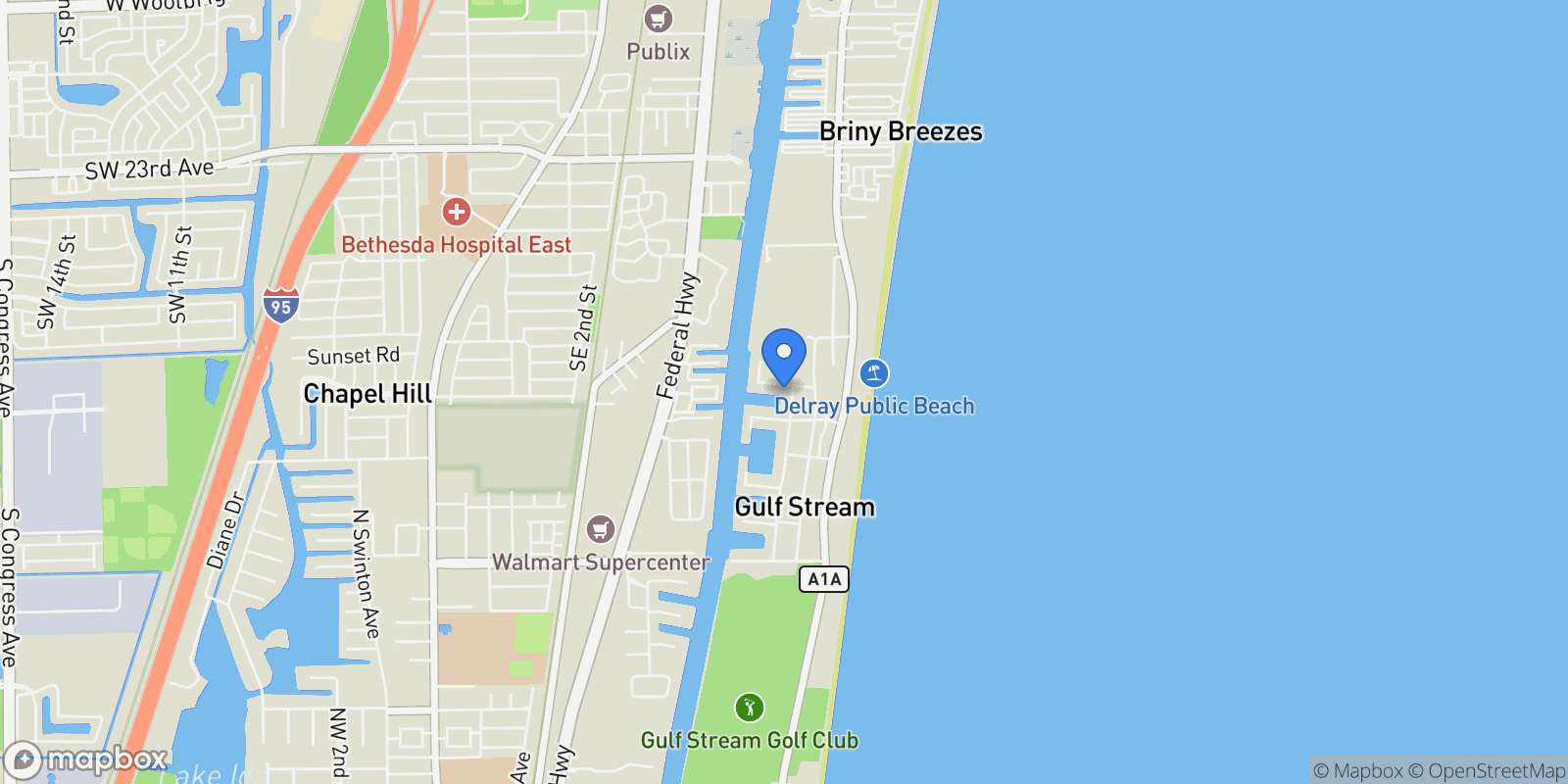Map showing 3580 Polo Drive, Delray Beach, Florida, United States.