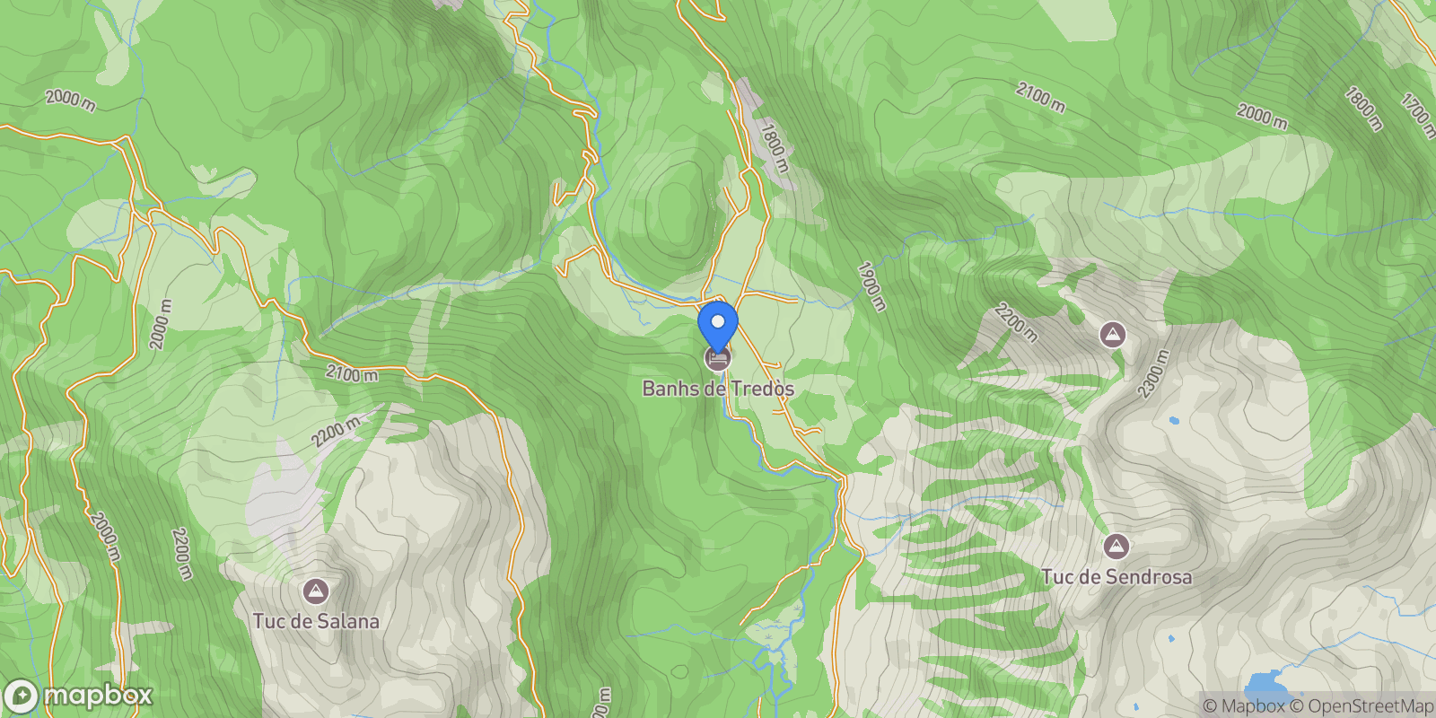 Map showing , Tredos, Naut Aran, Catalonia, Spain.
