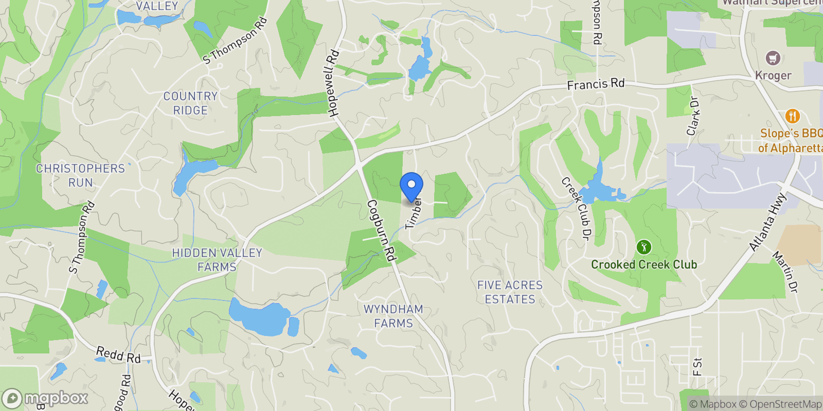 Map showing 14656 Timber Point, Milton, Georgia, United States.
