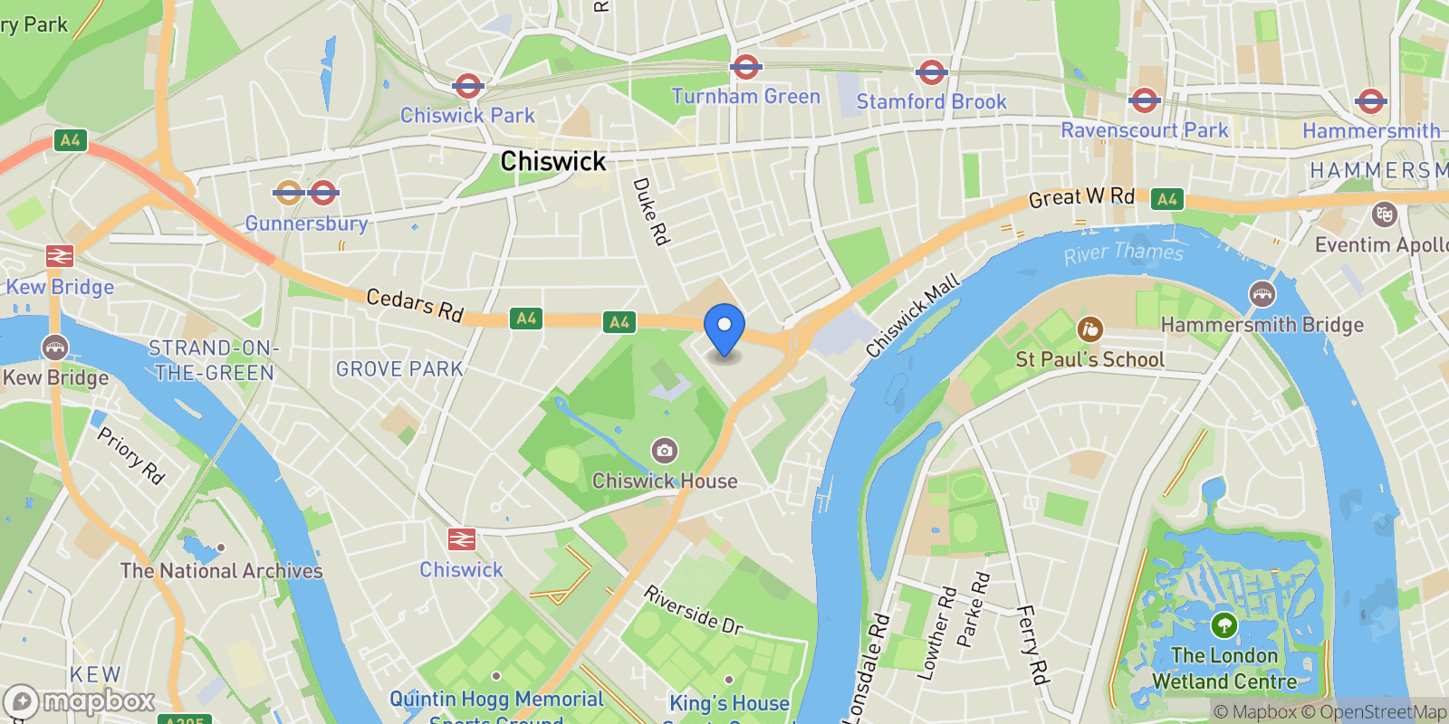 Map showing London, England, United Kingdom.