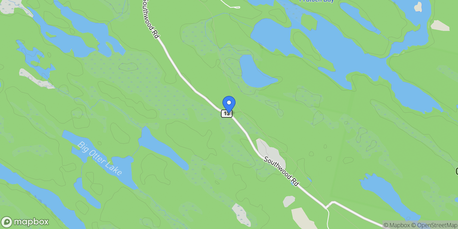 Map showing 4478 Southwood Road, Torrance, Ontario, Canada.