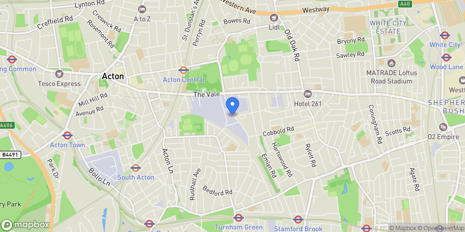 Map showing London, England, United Kingdom.