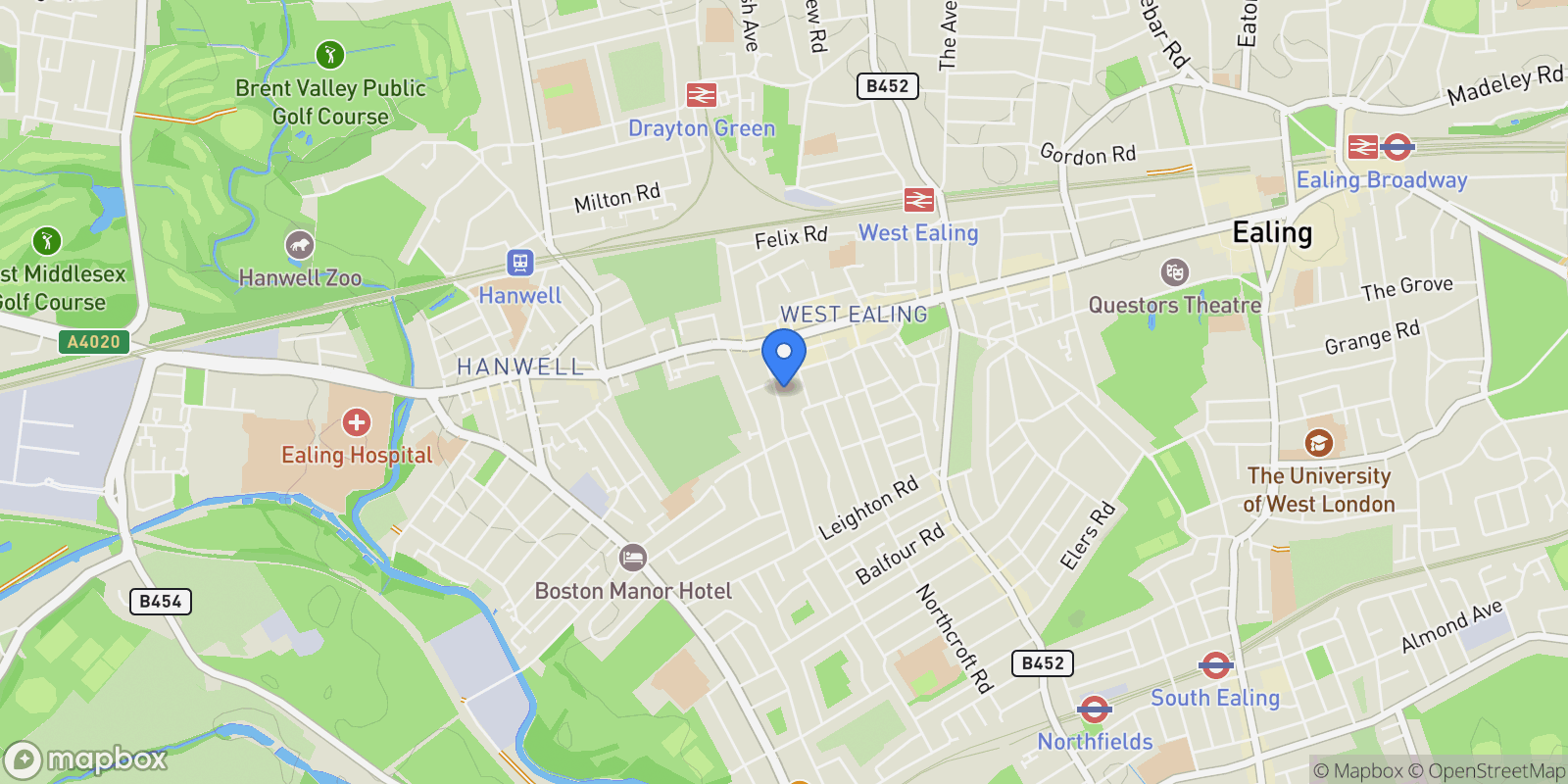 Map showing London, England, United Kingdom.