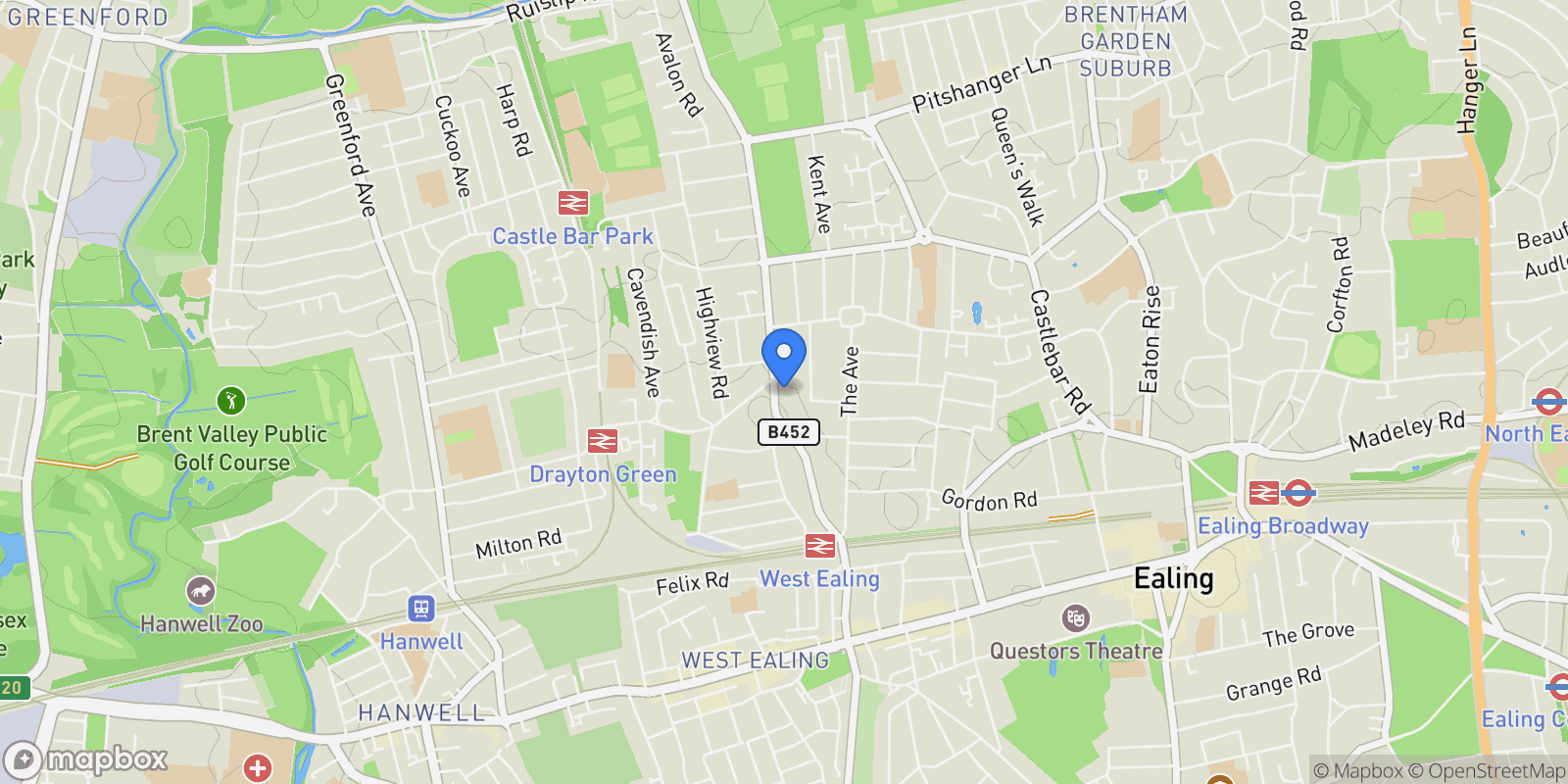 Map showing London, England, United Kingdom.