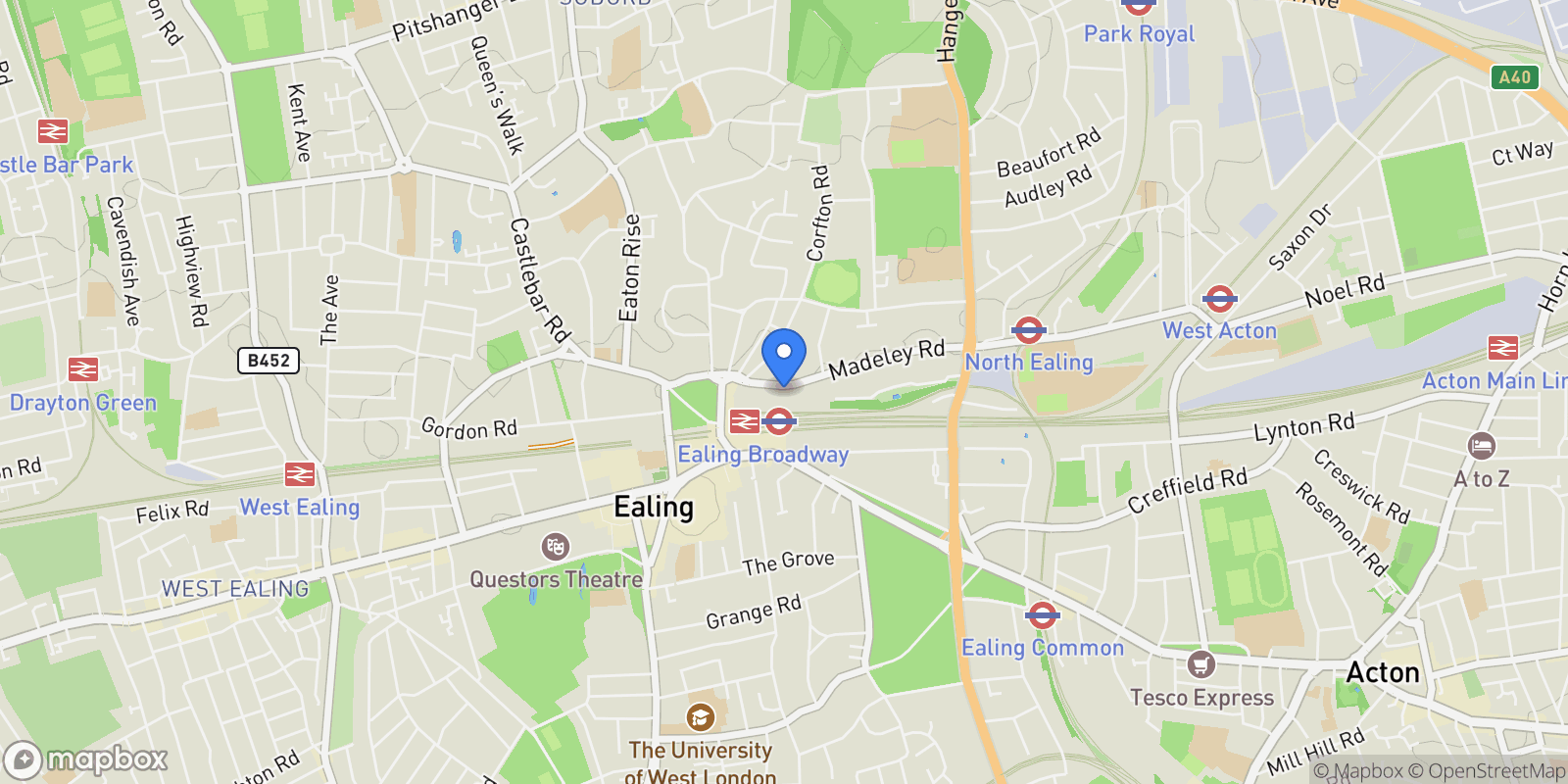 Map showing London, England, United Kingdom.