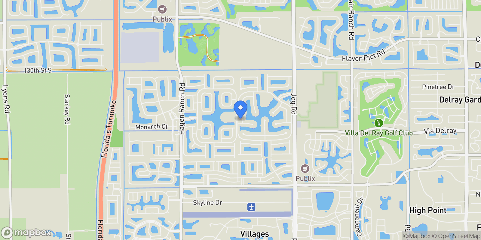 Map showing 7203 Arcadia Bay Court, Delray Beach, Florida, United States.