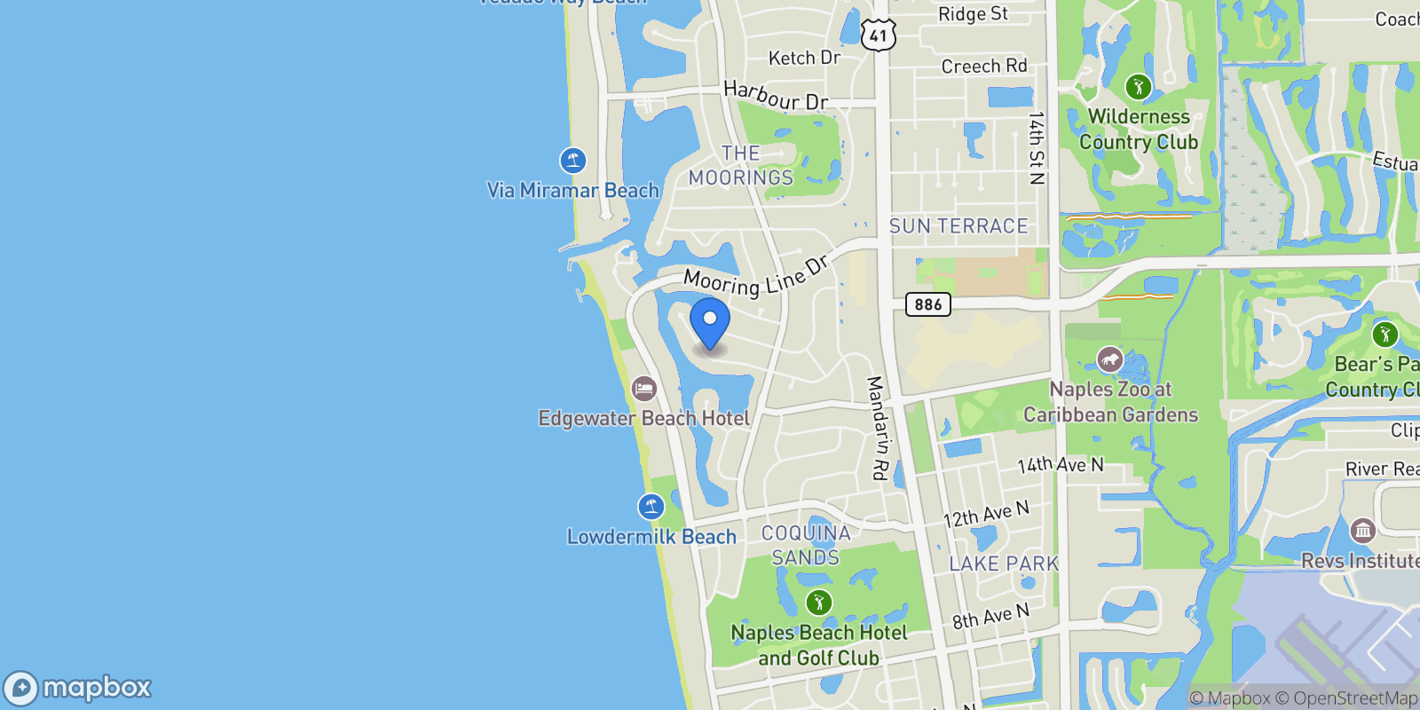 Map showing 289 Spring Line Drive, Naples, Florida, United States.