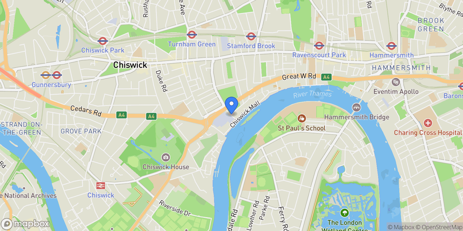 Map showing London, England, United Kingdom.