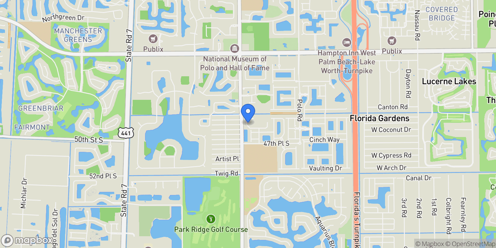 Map showing 4798 Navali Drive, Lake Worth, Florida, United States.