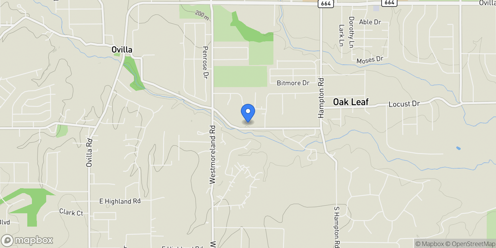 Map showing 907 Red Oak Creek Drive, Ovilla, TX 75154, Red Oak, Texas, United States.