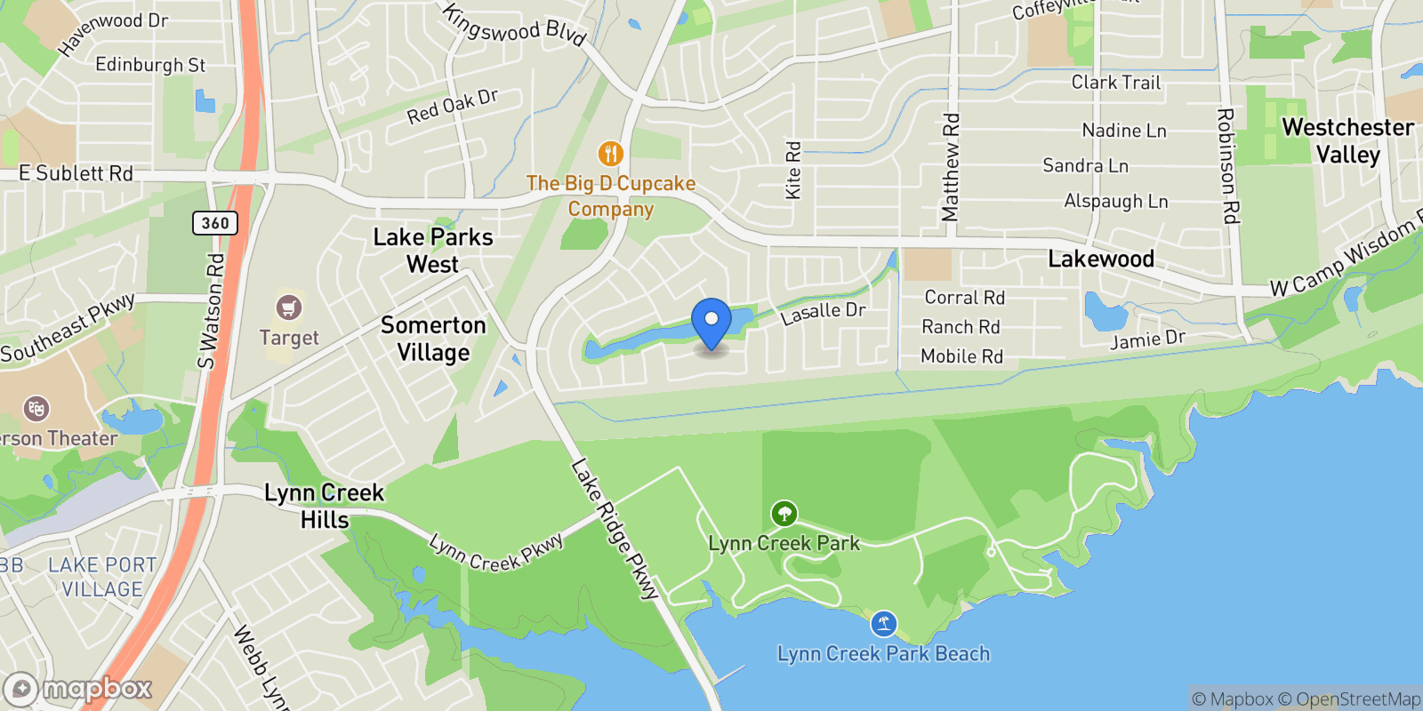 Map showing 2335 Shackleford Trail, Grand Prairie, TX 75052, Grand Prairie, Texas, United States.