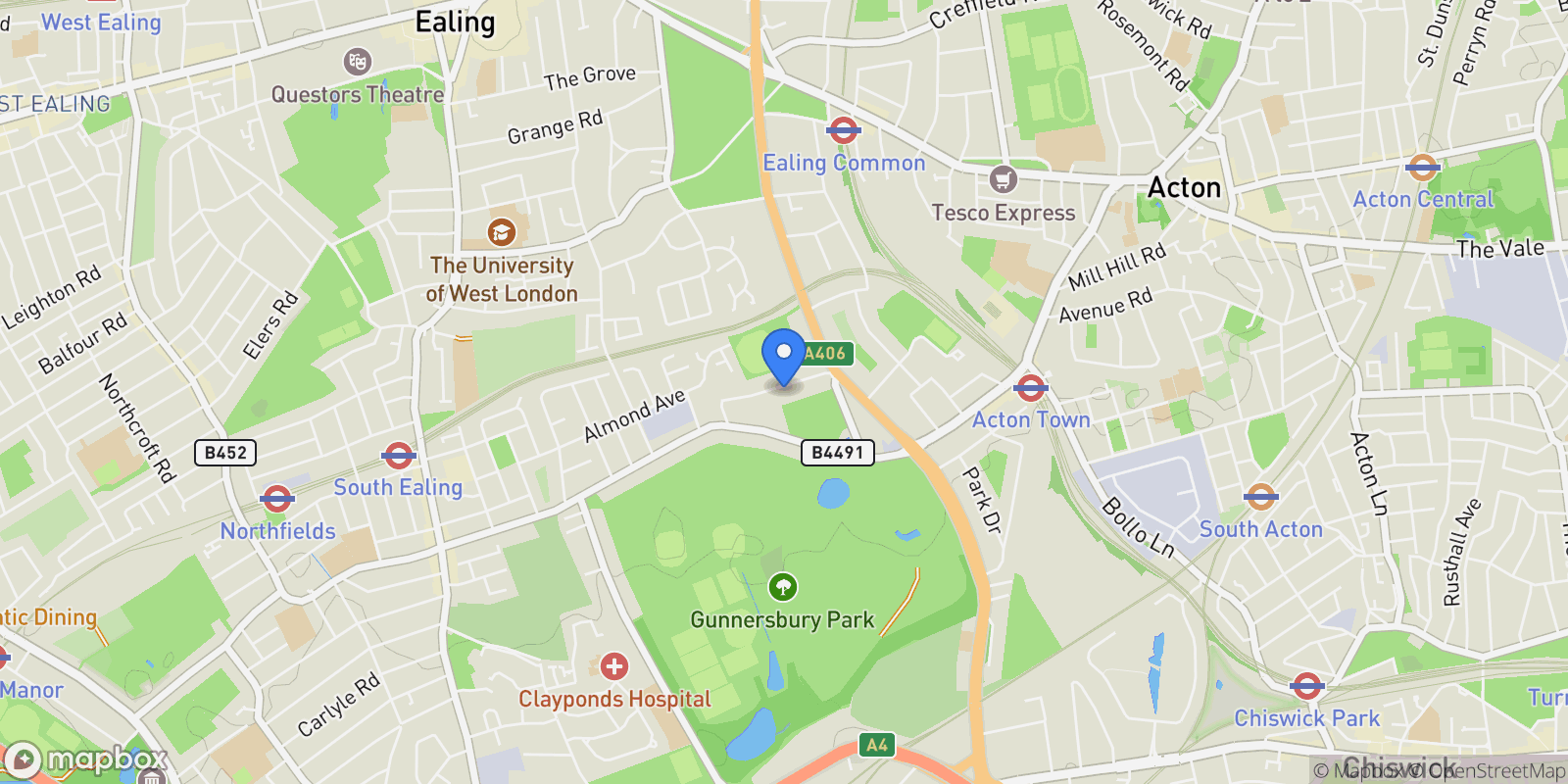 Map showing London, England, United Kingdom.