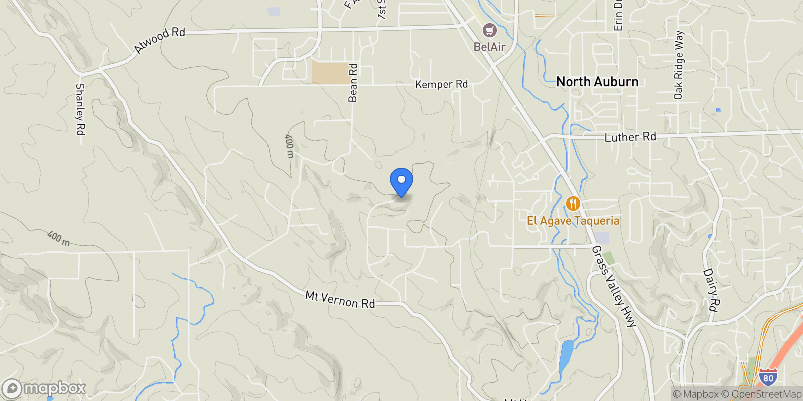 Map showing 2620 Vineyard Drive, Auburn, CA 95603, Auburn, California, United States.