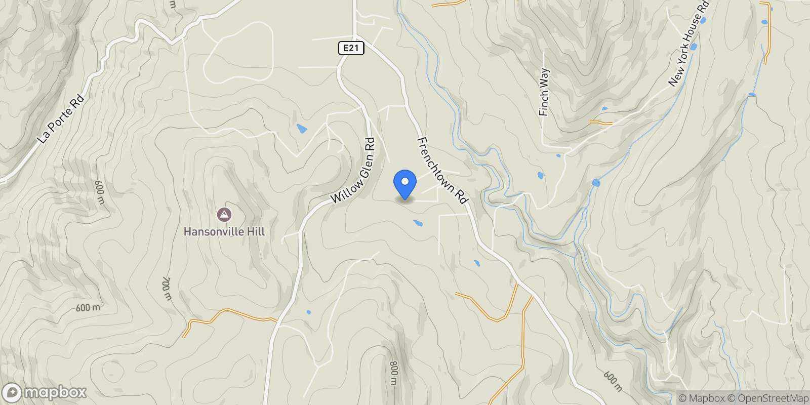 Map showing 16558 Frenchtown Road, Brownsville, CA 95919, Challenge-Brownsville, California, United States.