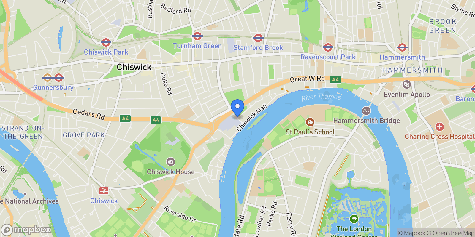 Map showing London, England, United Kingdom.