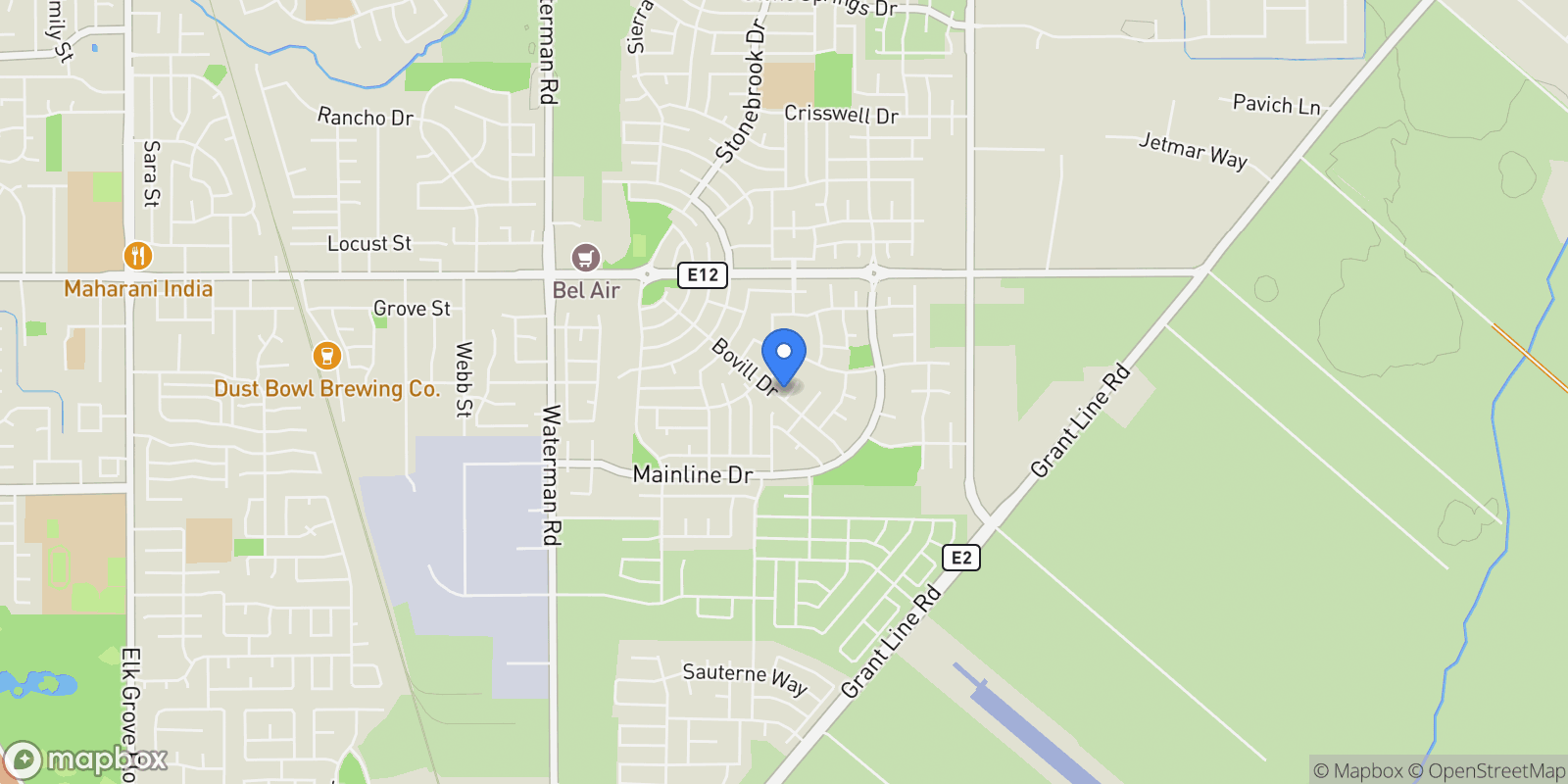 Map showing 9720 Palazzo Court, Elk Grove, CA 95624, Elk Grove, California, United States.