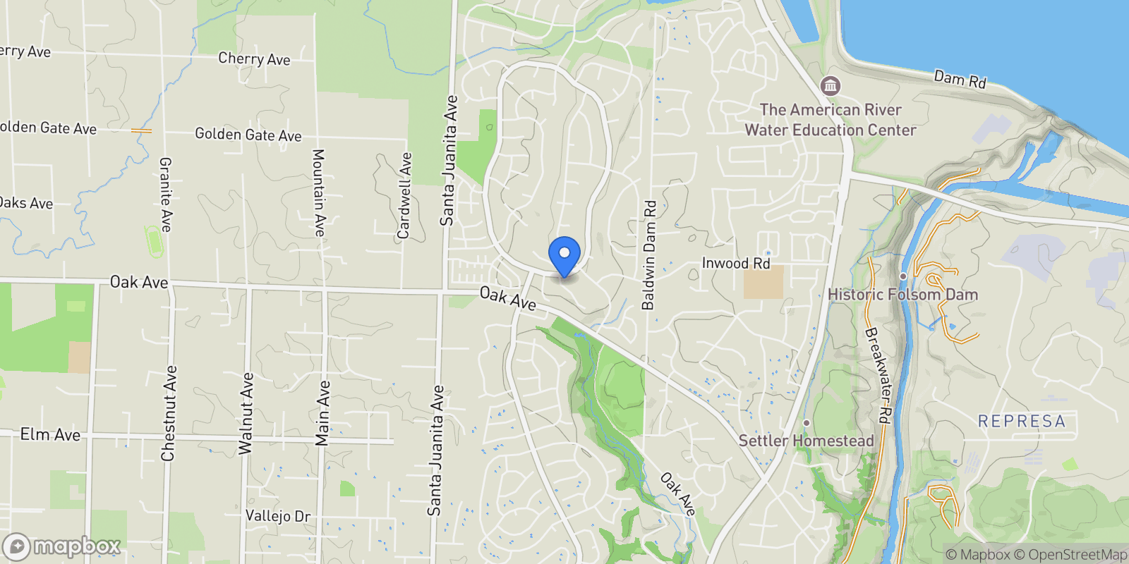 Map showing 600 Landrise Court, Folsom, CA 95630, Folsom, California, United States.