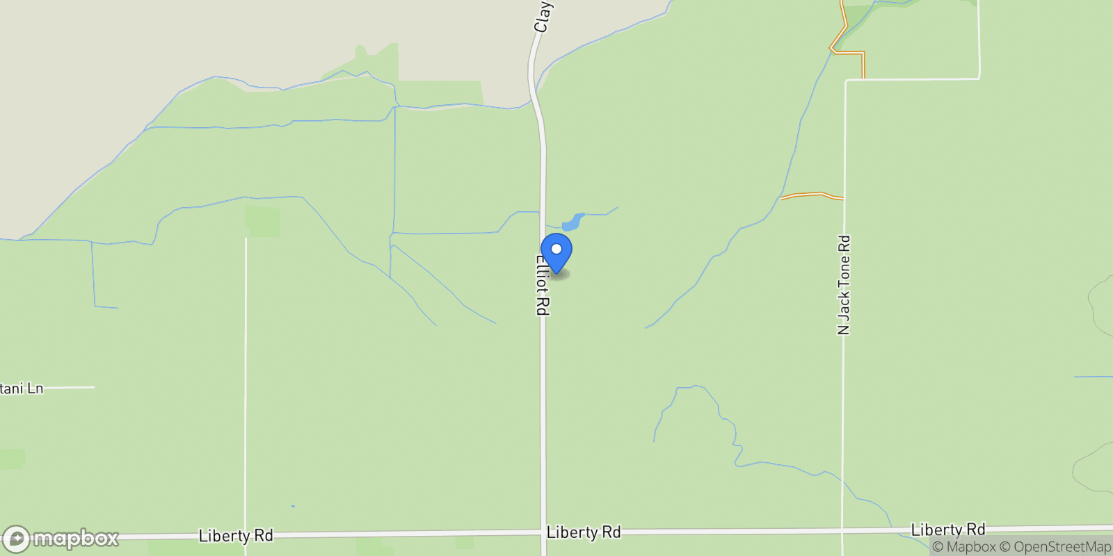 Map showing 27812 Elliott Road, Galt, CA 95632, Galt, California, United States.