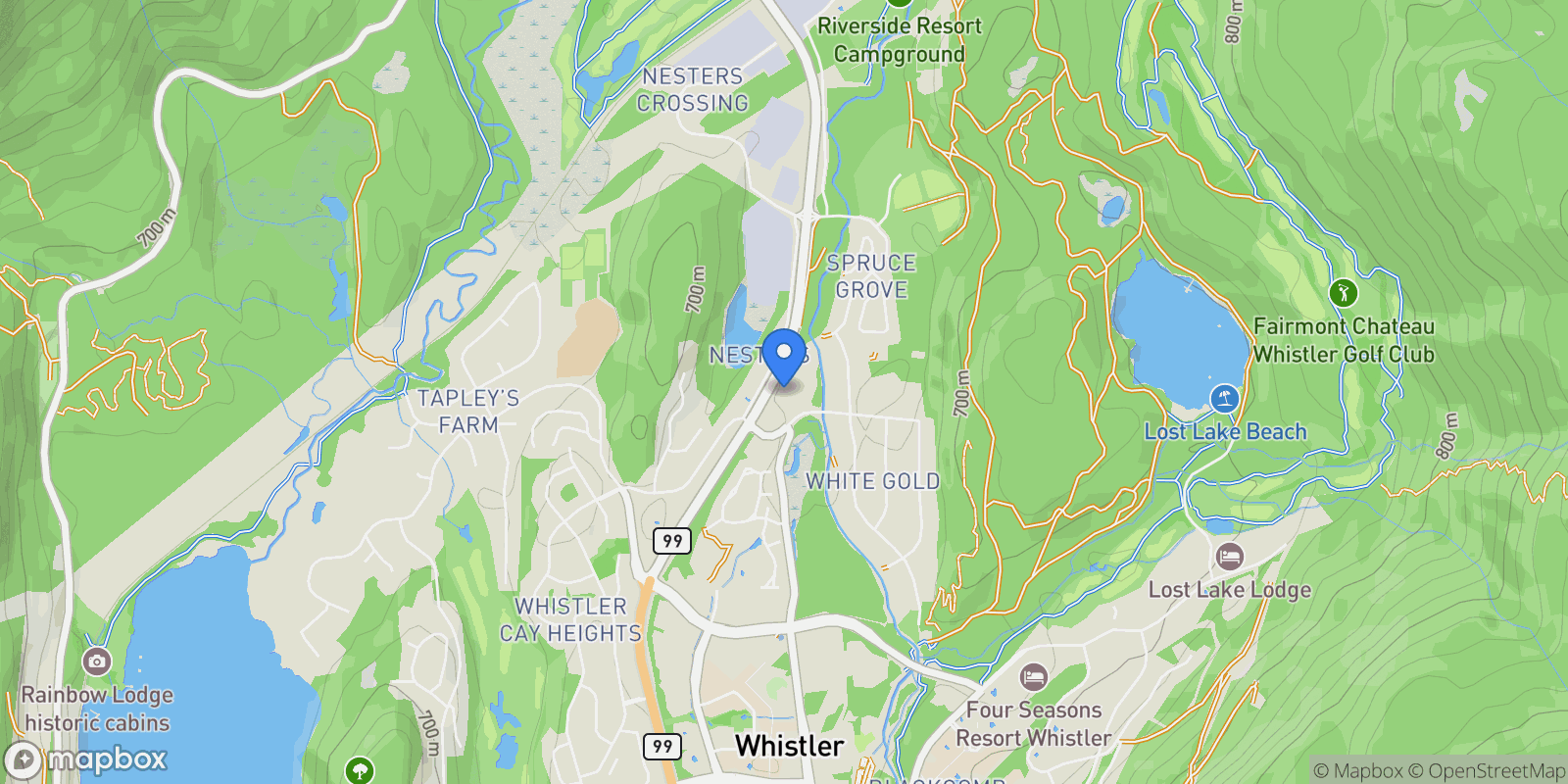 Map showing 7124 Nancy Greene Drive, #25, Whistler, BC, CANADA, Whistler, British Columbia, Canada.