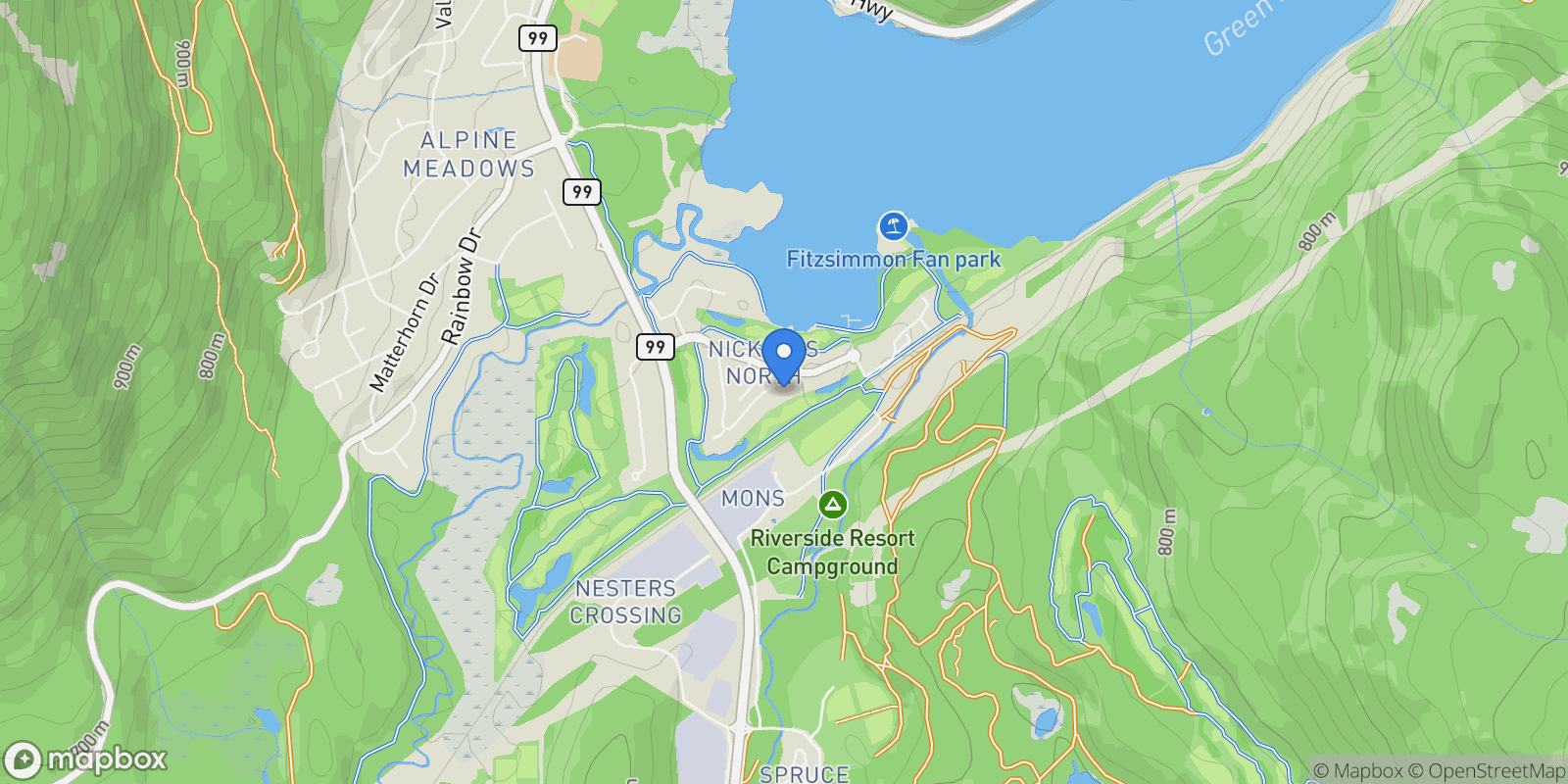 Map showing 8164 Muirfield Crescent, Whistler, BC, CANADA, Whistler, British Columbia, Canada.