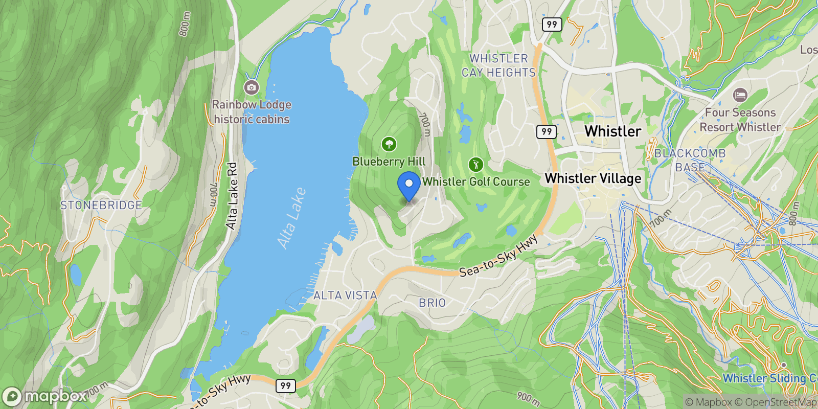 Map showing 3220 Peak Drive, Whistler, BC, CANADA, Whistler, British Columbia, Canada.