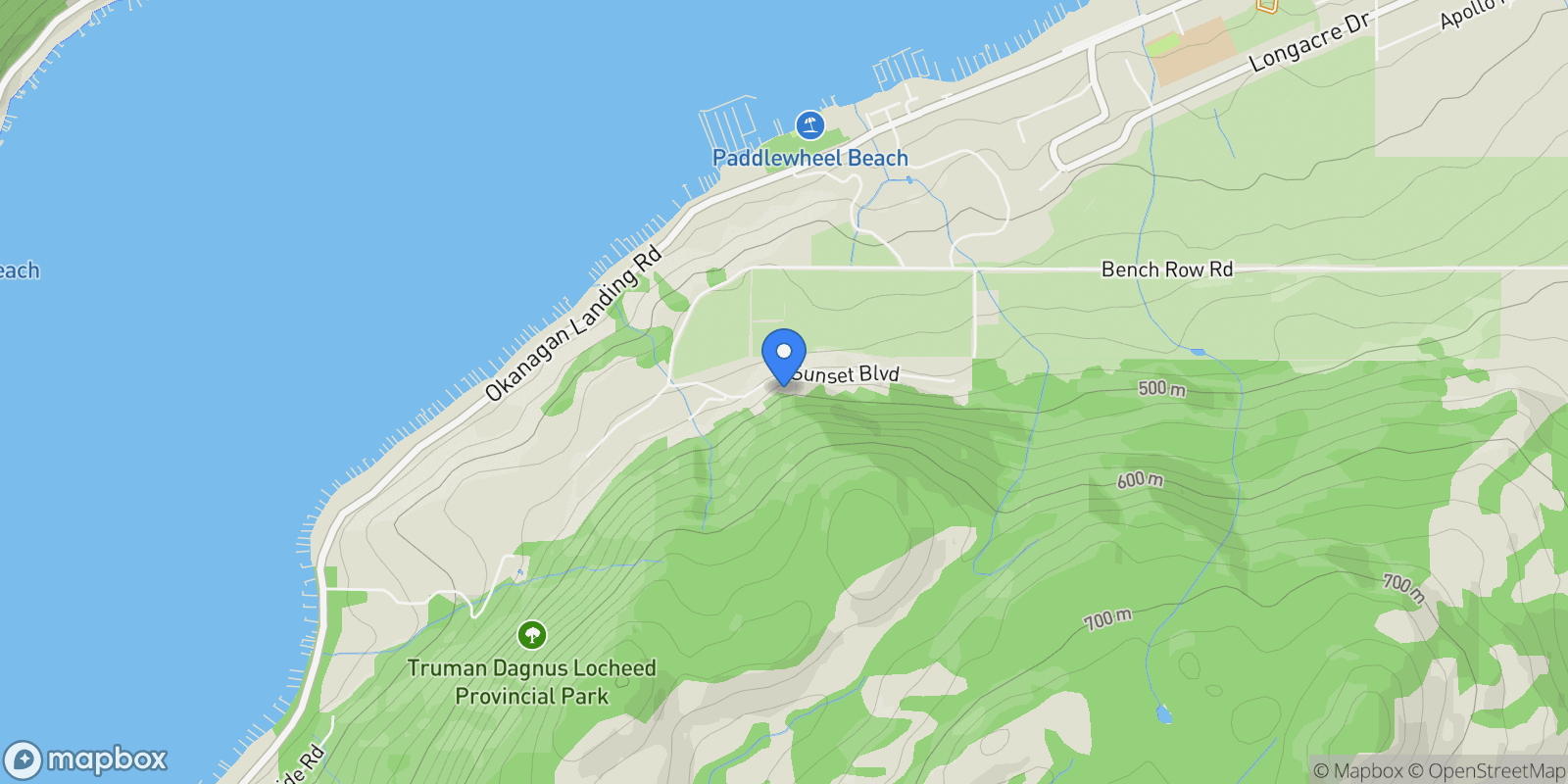 Map showing 120 Sunset Boulevard, Vernon, BC, CANADA, Vernon, British Columbia, Canada.
