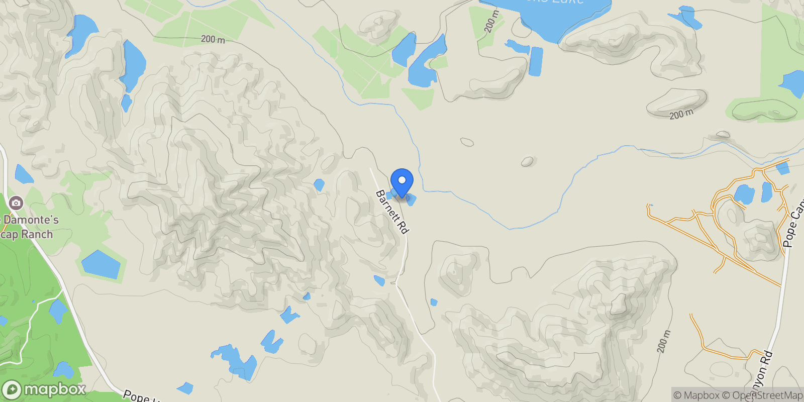 Map showing 2322 Barnett Road, St. Helena, California, United States.