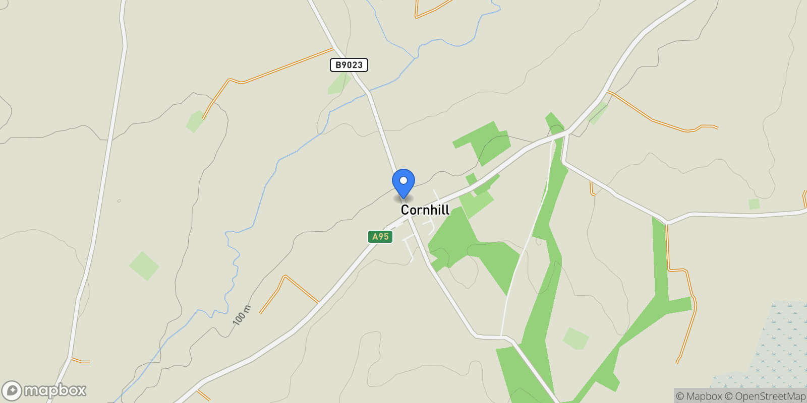 Map showing Cornhill, Banff, Aberdeenshire, Cornhill, Scotland, United Kingdom.