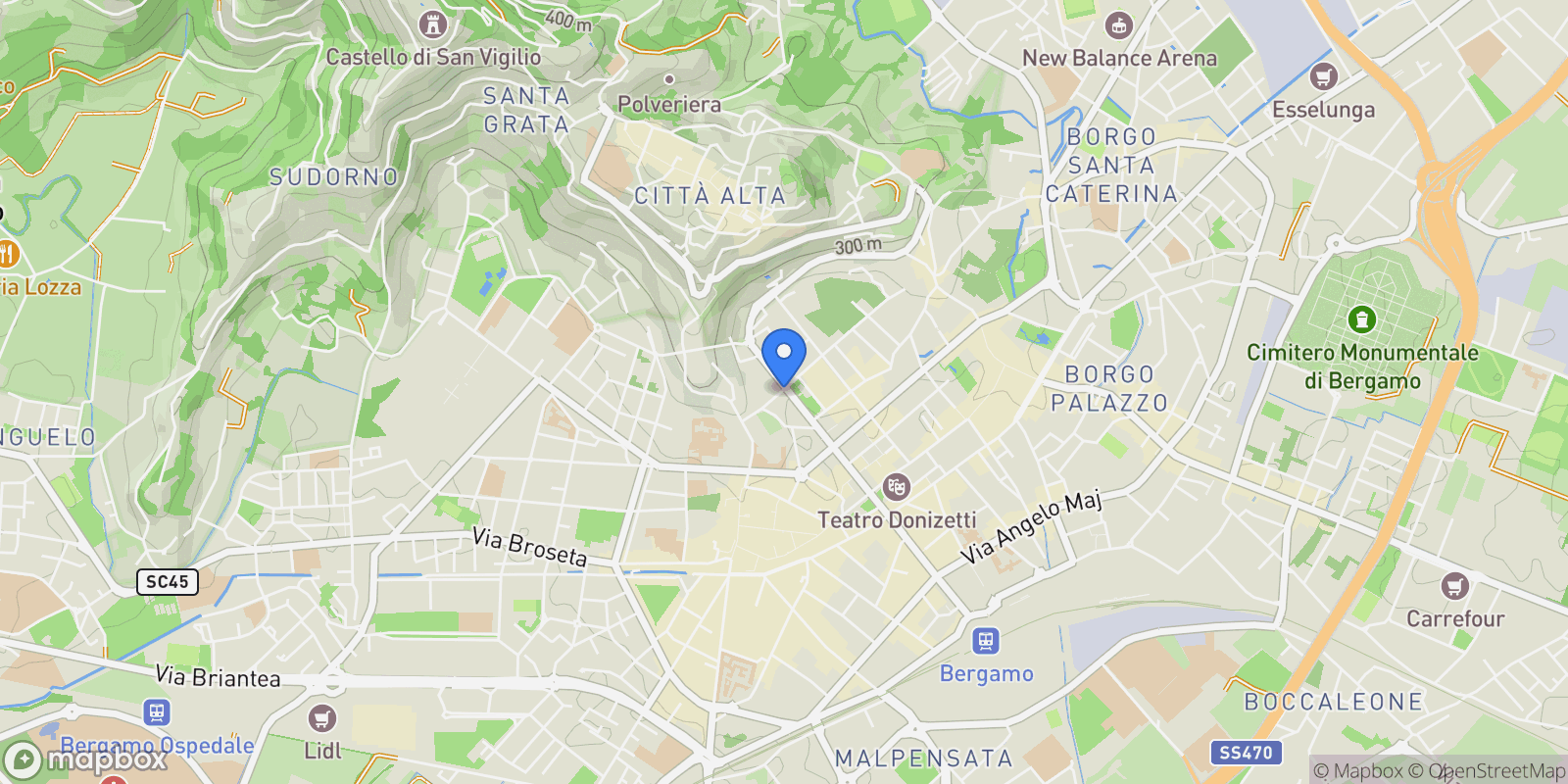 Map showing Viale Vittorio Emanuele ii 22, Bergamo, Lombardy, Italy.