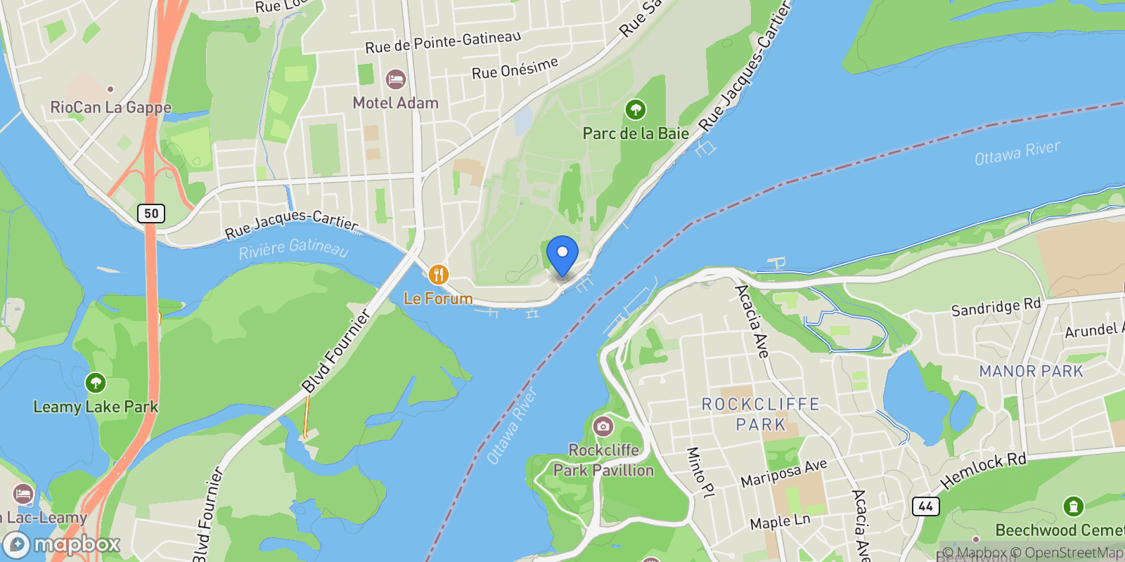 Map showing 1035 Rue Jacques-Cartier, Gatineau, Quebec, Canada.
