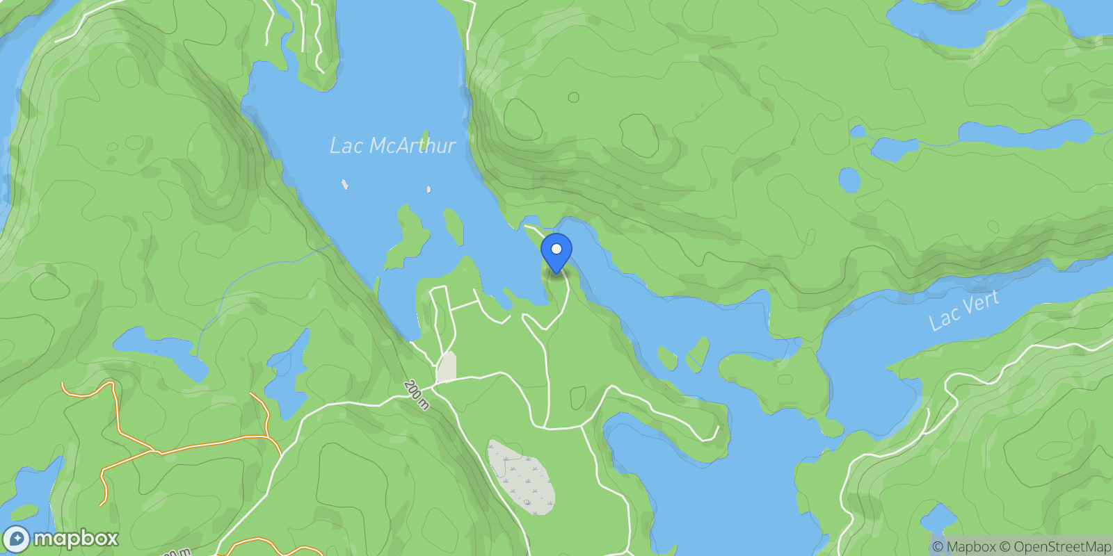 Map showing 27 Ch. de la Culbute, Val-des-Monts, Quebec, Canada.