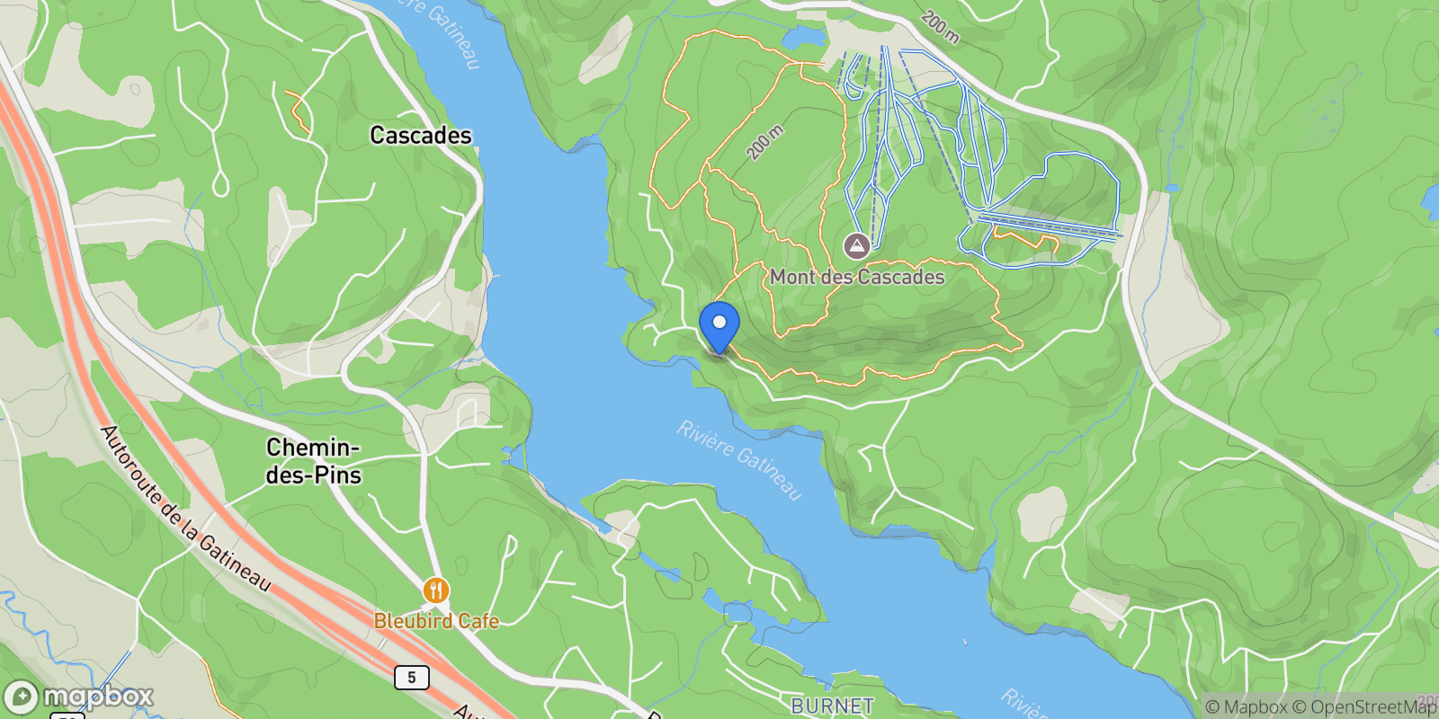Map showing 183 Ch. Panoramique, Cantley, Quebec, Canada.