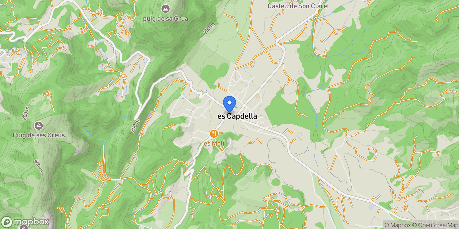 Map showing 07196 Es Capdellà, Balearic Islands, Spain, es Capdella, Calvia, Balearic Islands.