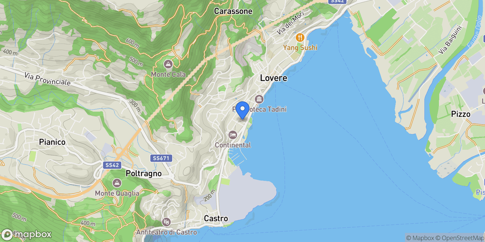Map showing Lovere, Lombardy, Italy.