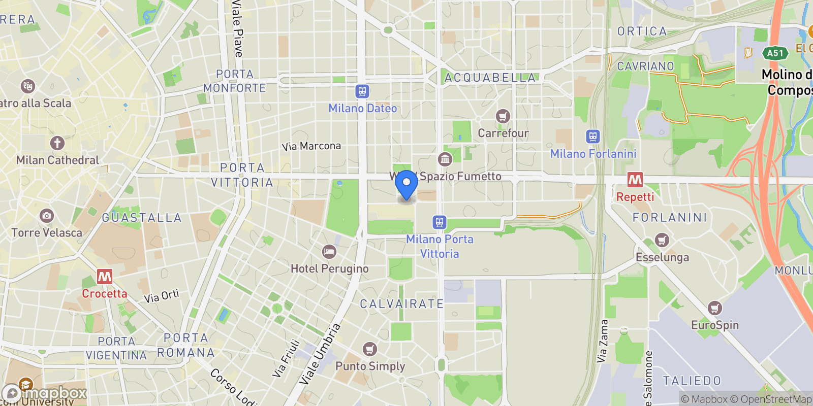 Map showing Via Giovanni Cena, Milano MI, Italy, Milan, Lombardy, Italy.