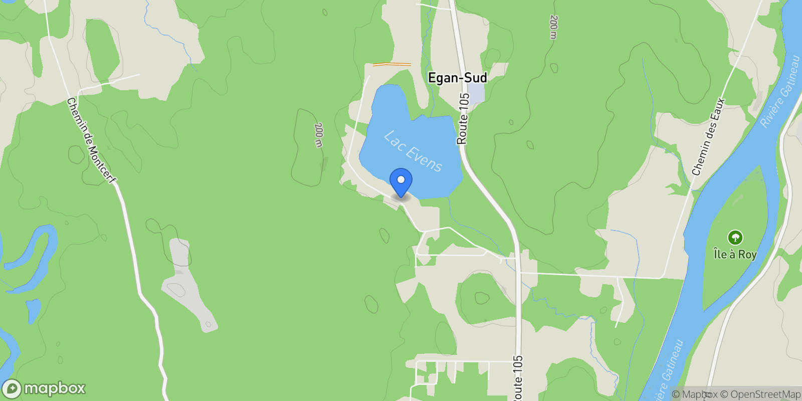 Map showing 8 Rue Marie-Anne, Egan-Sud, Quebec, Canada.