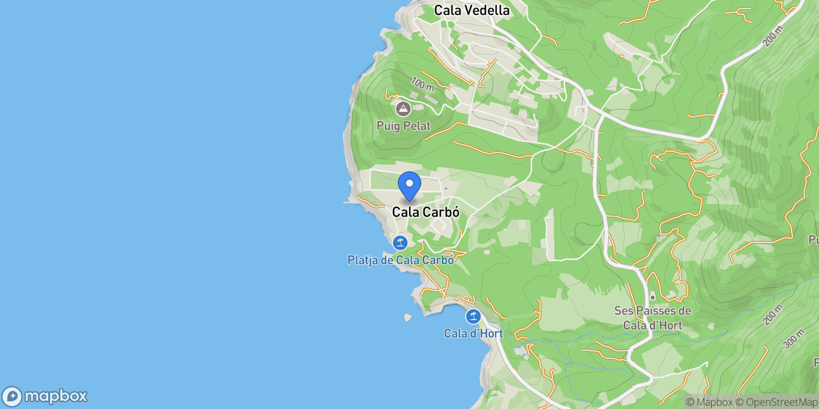 Map showing Carrer de la Punta des Moros, 07830, Illes Balears, Spain, Sant Josep de sa Talaia, Balearic Islands, Spain.