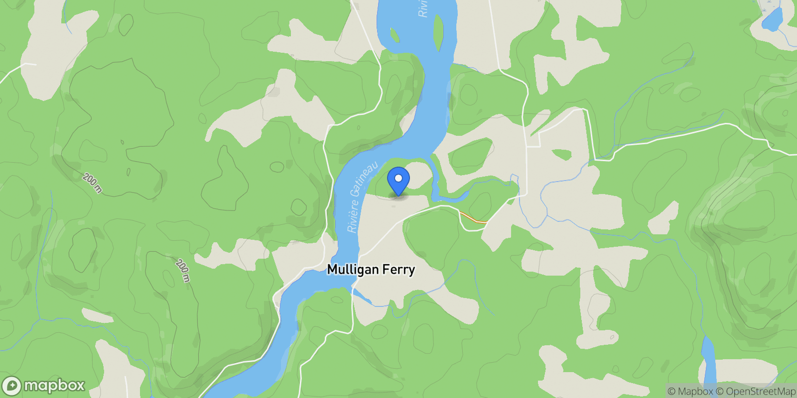 Map showing Ch. de la Chute, Mulligan Ferry, Quebec, Canada.
