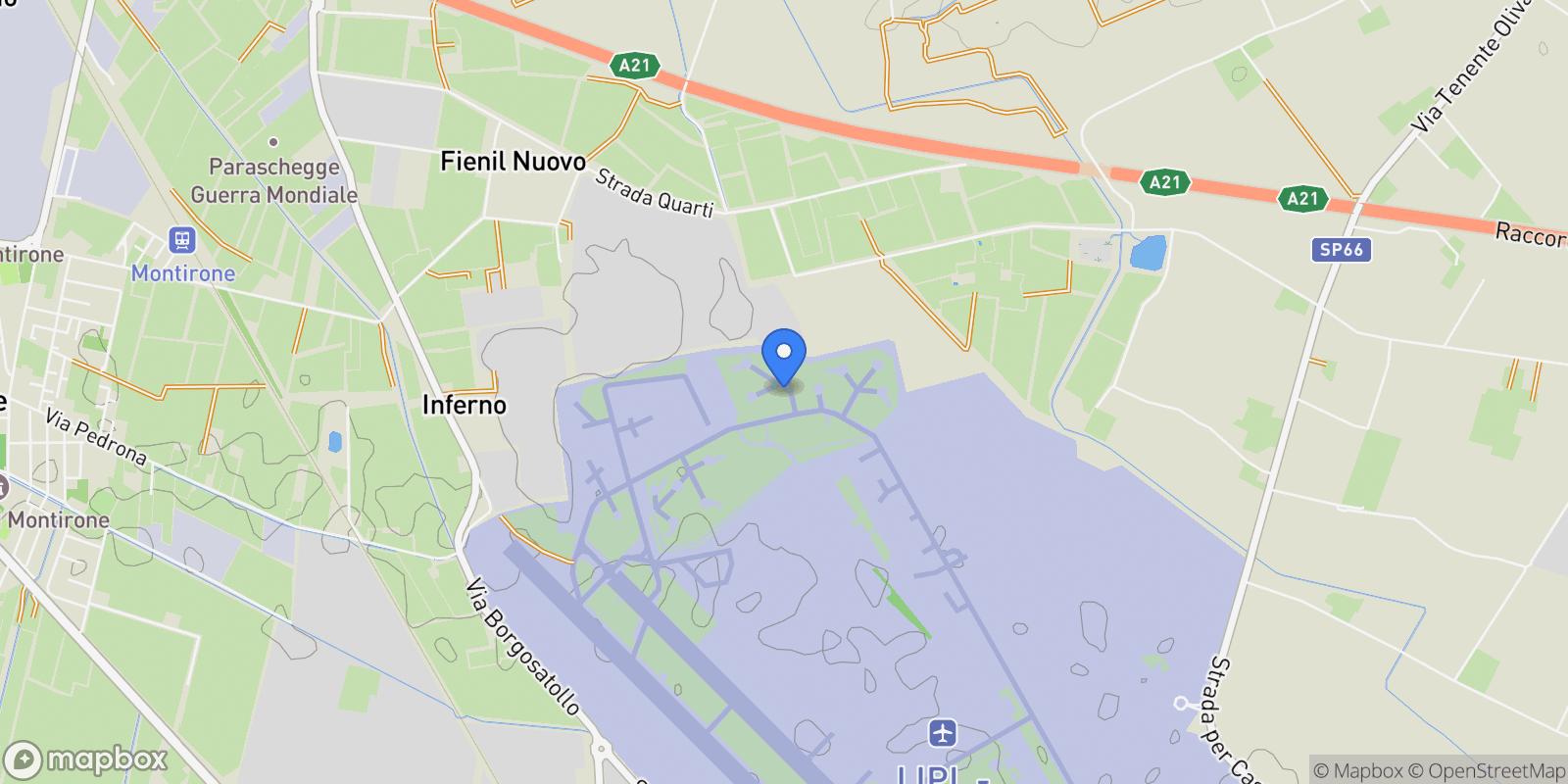 Map showing via pedrona, Quarti di Sotto, Lombardy, Italy.
