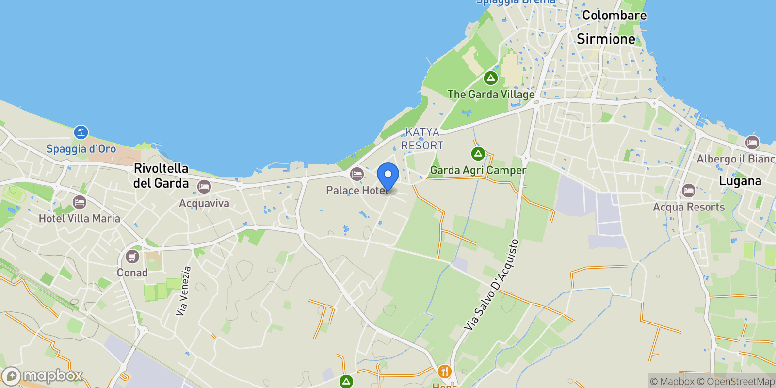 Map showing Via Cassio, Desenzano del Garda, Lombardy, Italy.