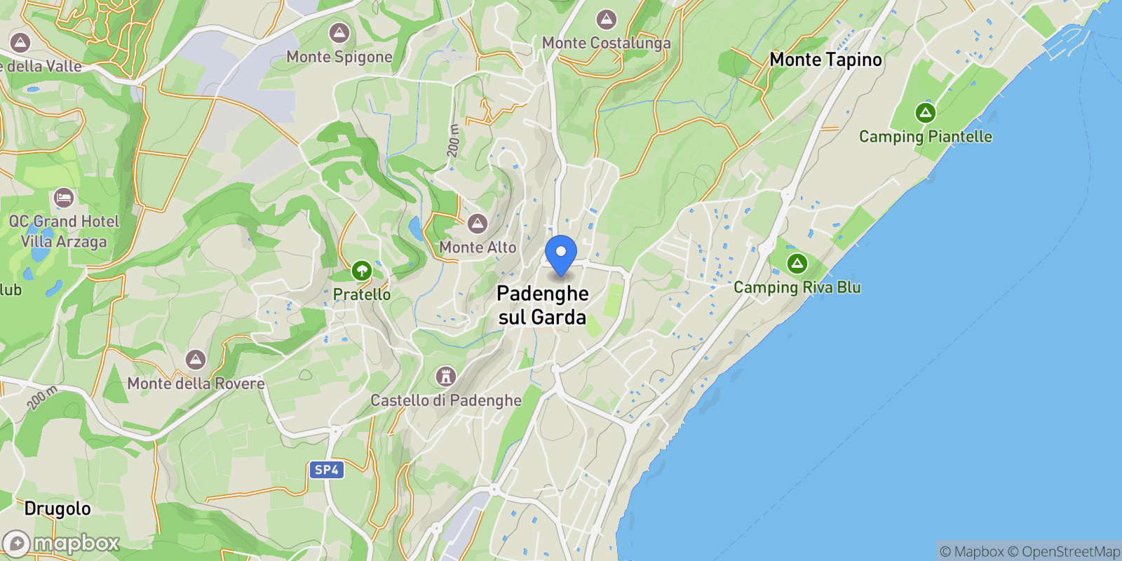Map showing via Sonvigo 27, Padenghe sul Garda, Lombardy, Italy.