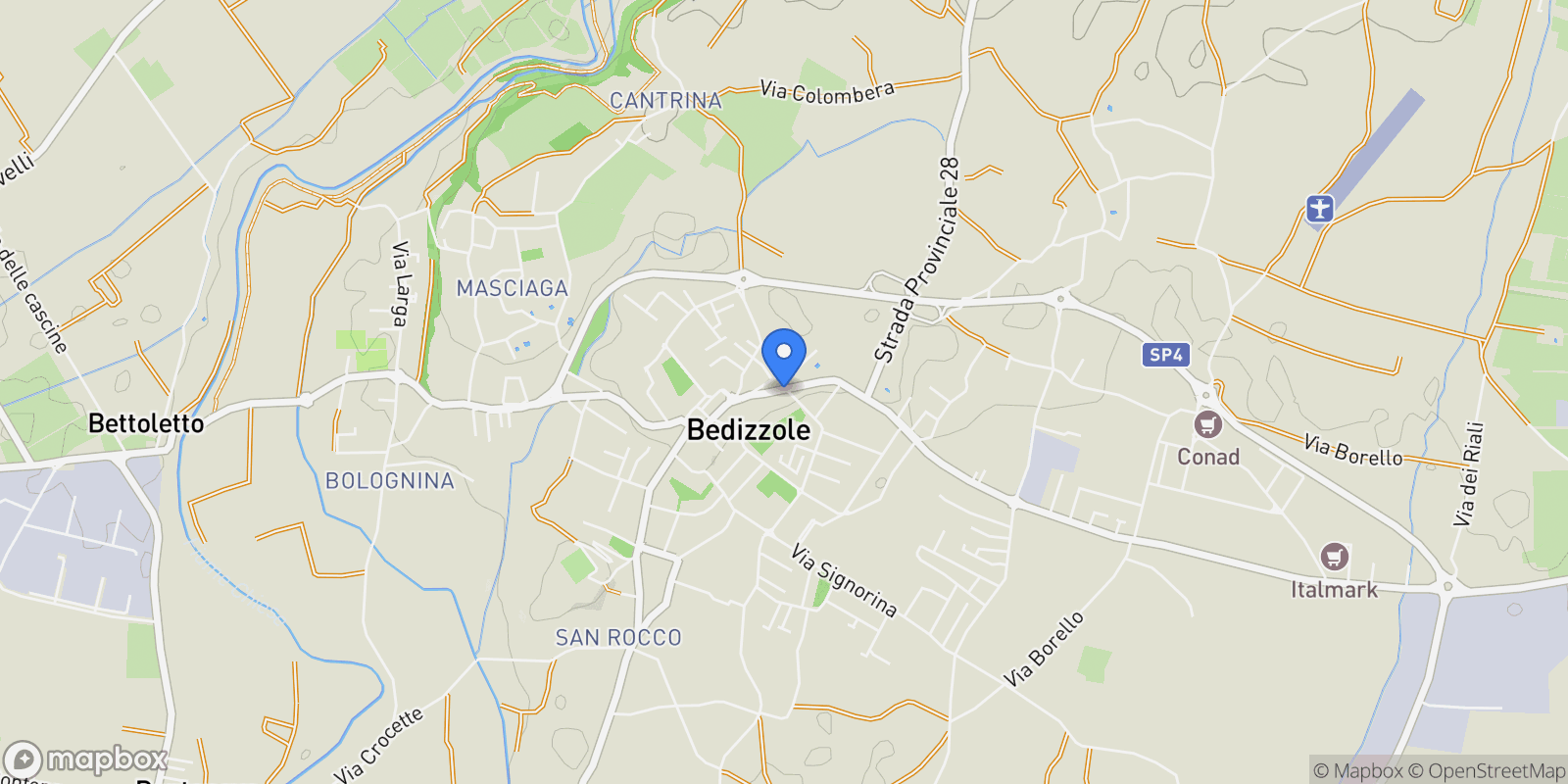 Map showing via benaco, Bedizzole, Lombardy, Italy.
