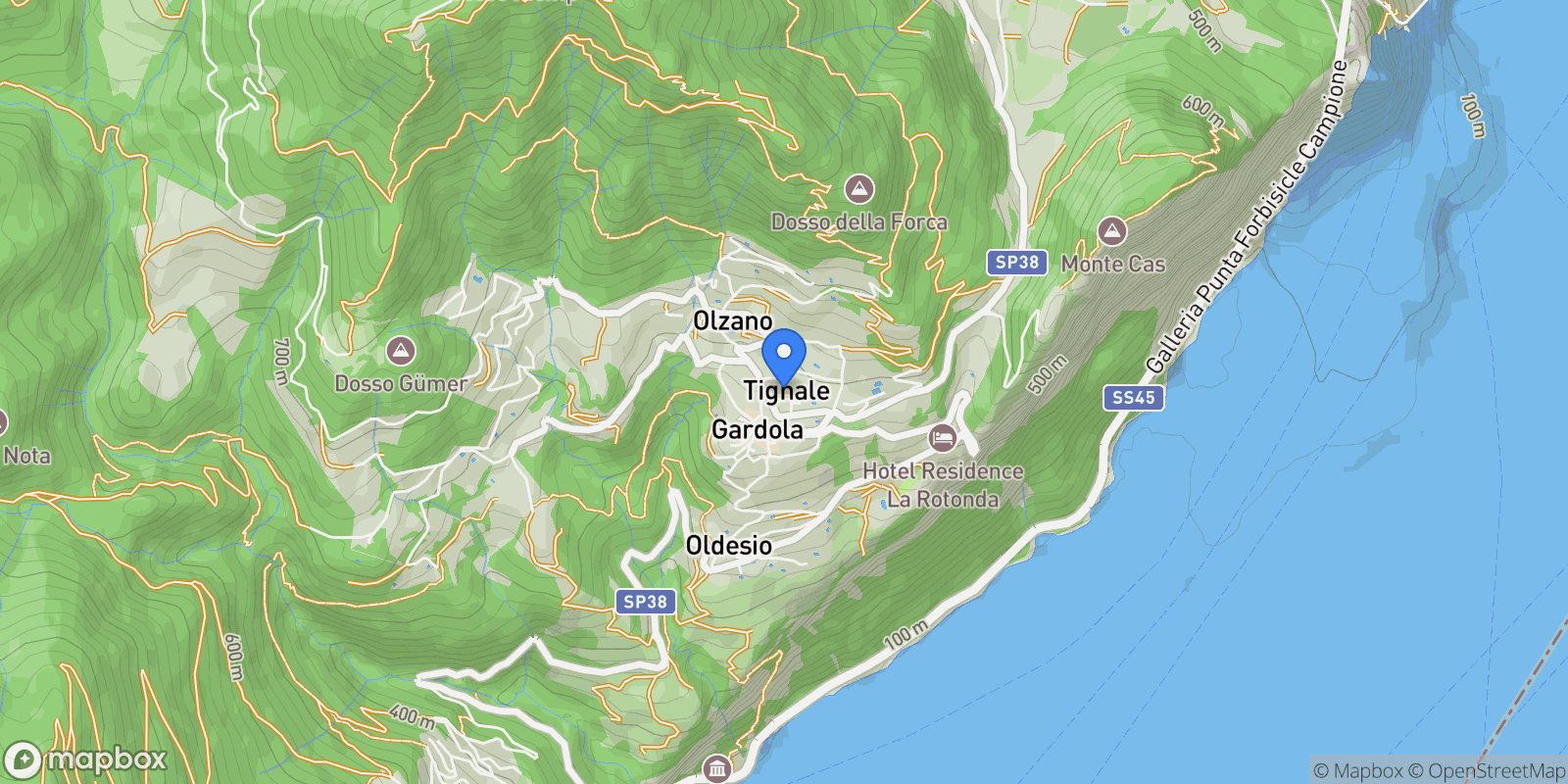 Map showing via europa, Gardola, Lombardy, Italy.