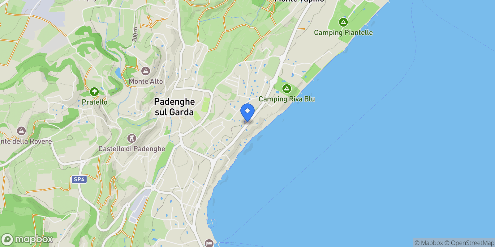 Map showing Via Prais, Padenghe sul Garda, Lombardy, Italy.