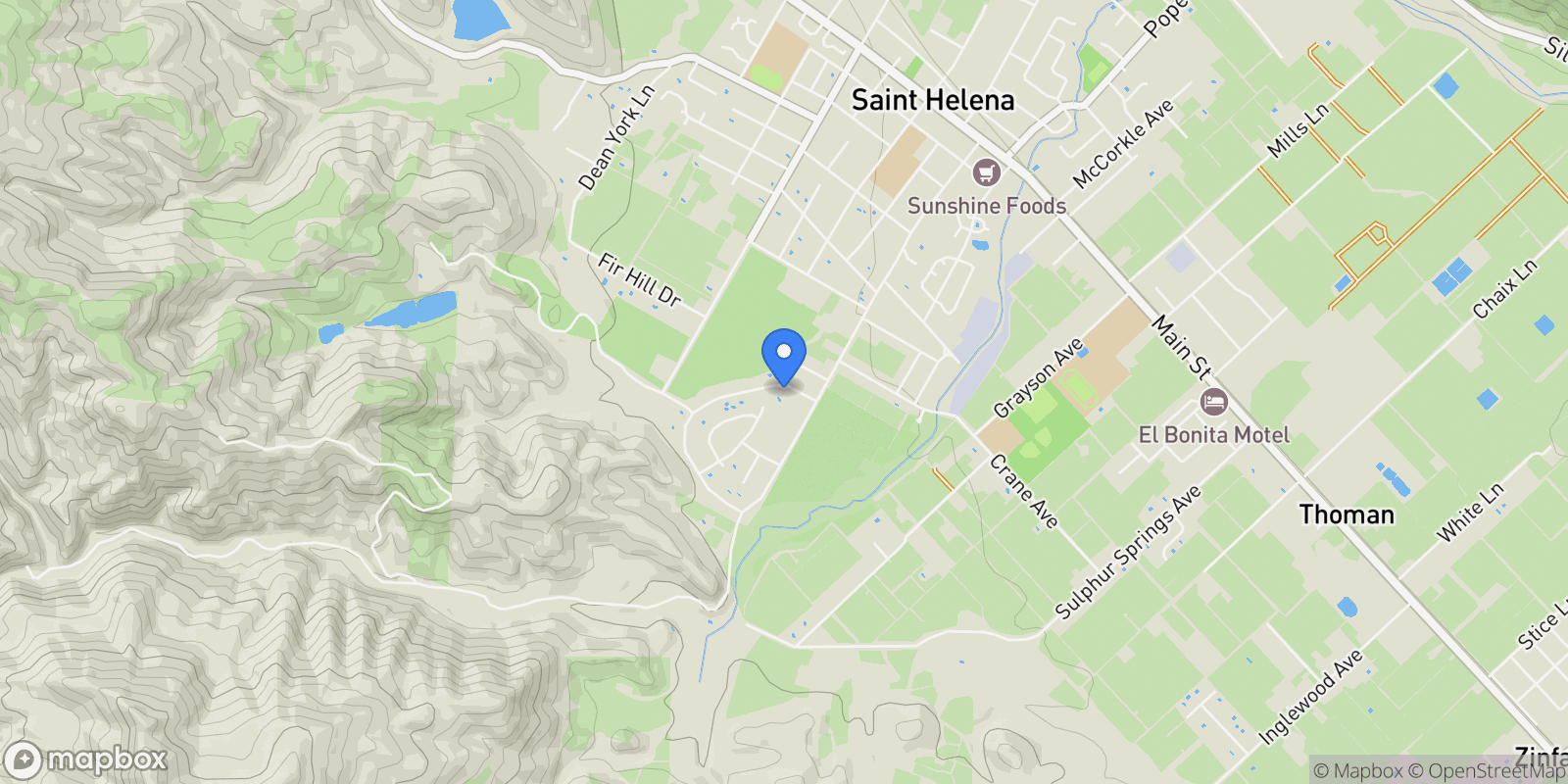 Map showing 1291 Sylvaner Avenue, St. Helena, California, United States.