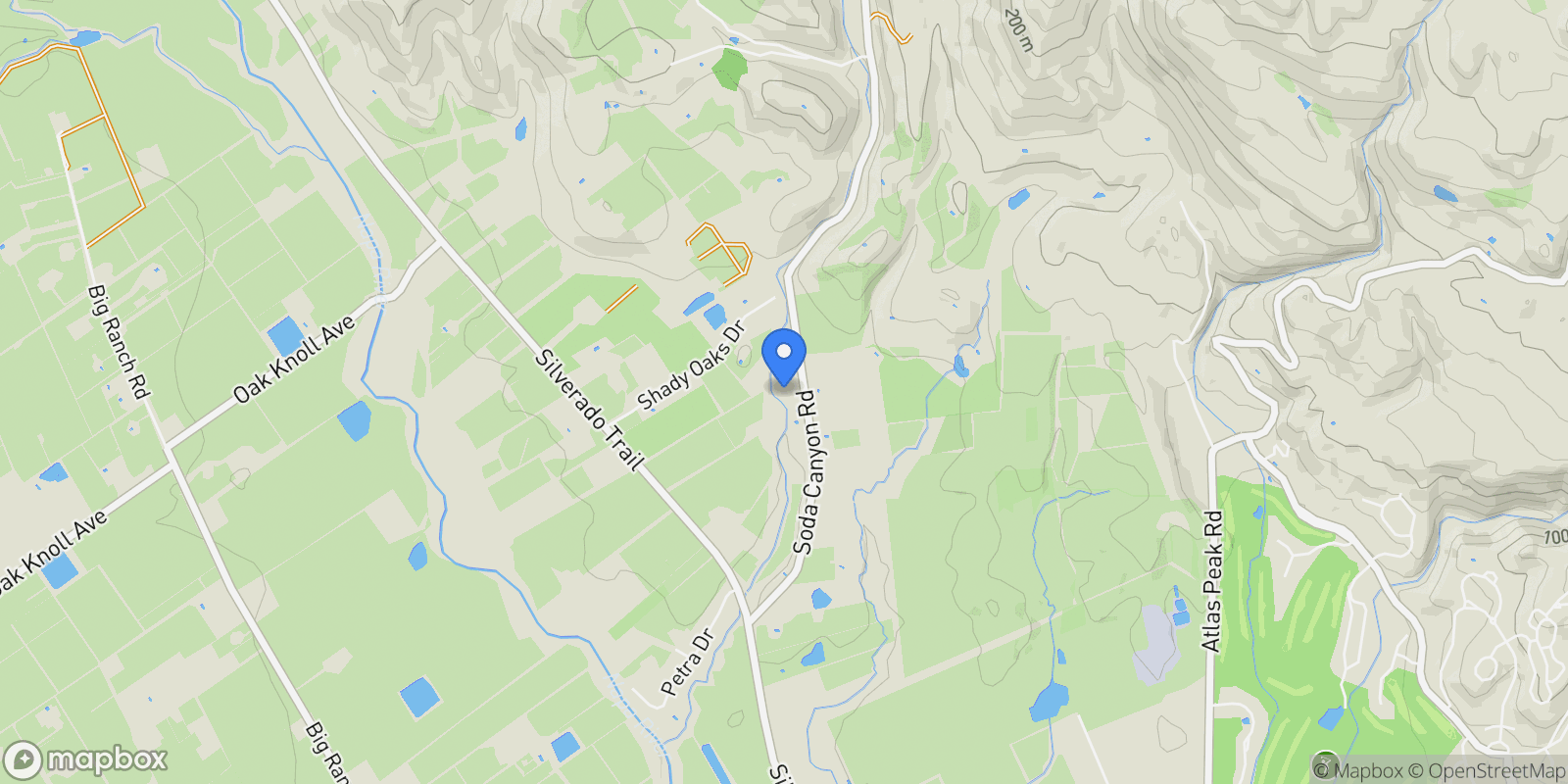 Map showing 1201 Soda Canyon Road, Napa, California, United States.