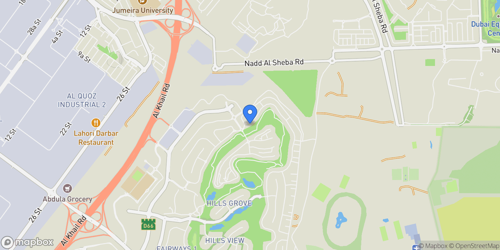 Map showing 47JC+878 - Dubai - United Arab Emirates, Dubai, Dubai, United Arab Emirates.