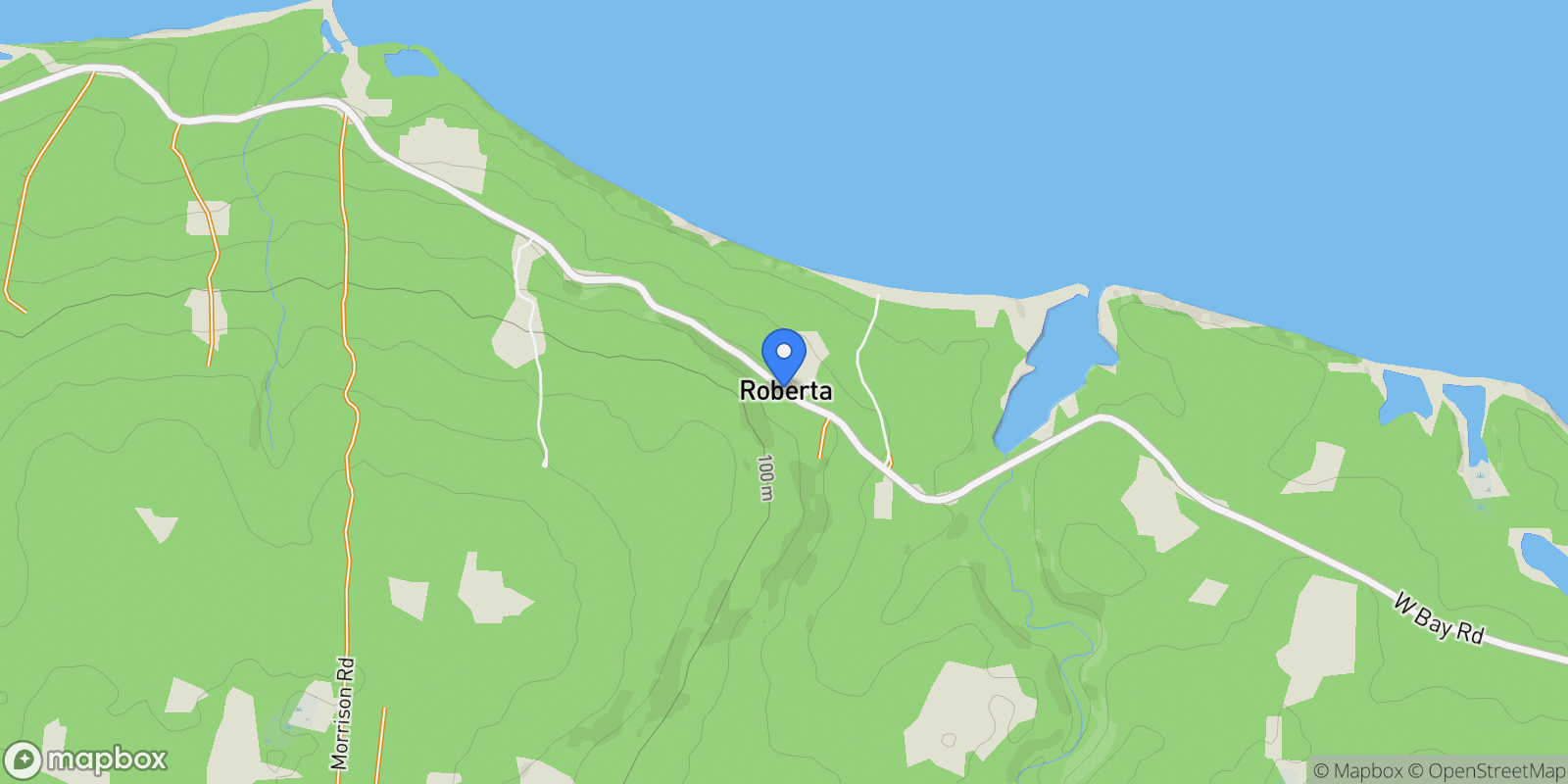 Map showing 6260 West Bay Highway, Roberta, NS, B0E 3K0, CANADA, Saint Peters, Nova Scotia, Canada.