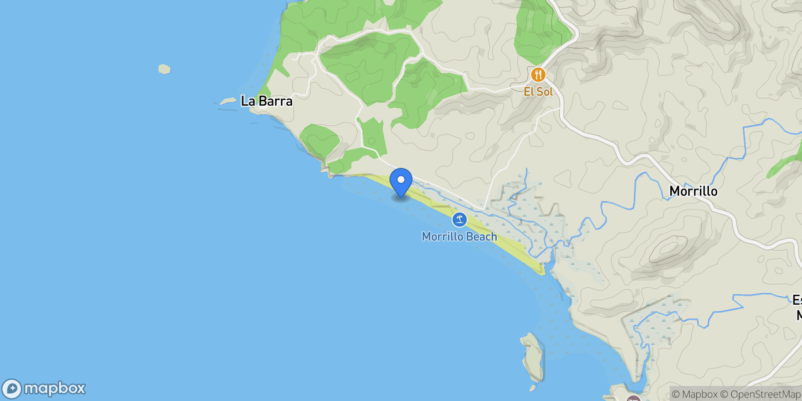 Map showing La Barra Número Uno, Veraguas Province, Panama.